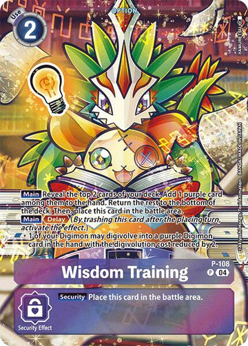 Wisdom Training (Starter Deck 18 Exclusive) [P-108 P] [Digimon Promotion Cards] Foil