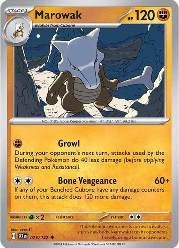 Marowak [073/142] - (Stellar Crown) Reverse Holofoil