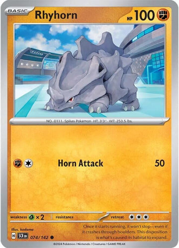 Rhyhorn [074/142] - (Stellar Crown) Reverse Holofoil