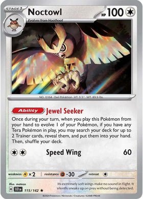 Noctowl [115/142] - (Stellar Crown) Reverse Holofoil