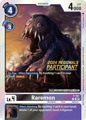 Raremon - P-101 (2024 Regionals Participant) [P-101 P] [Digimon Promotion Cards] Foil
