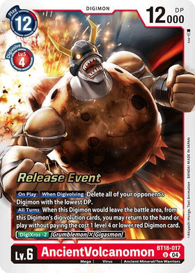 AncientVolcanomon [BT18-017 U] [Release Special Booster 2.0 Celebration Event Cards] Foil
