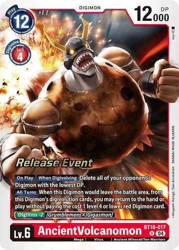 AncientVolcanomon [BT18-017 U] [Release Special Booster 2.0 Celebration Event Cards] Foil