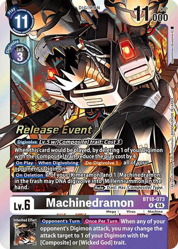 Machinedramon - BT18-073 [BT18-073 R] [Release Special Booster 2.0 Celebration Event Cards] Foil