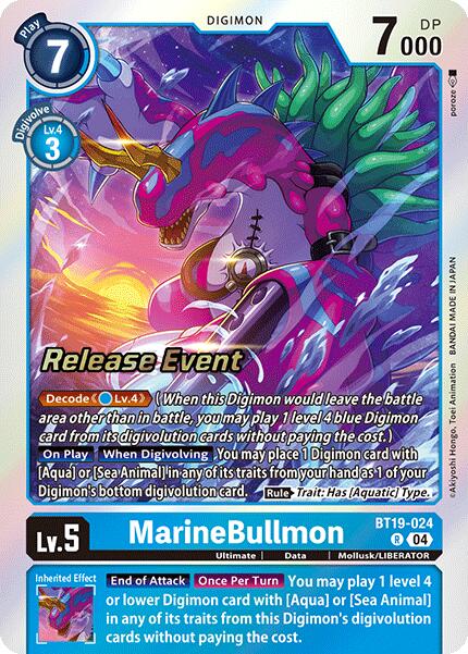 MarineBullmon [BT19-024 R] [Release Special Booster 2.0 Celebration Event Cards] Foil