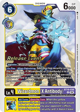 Wizardmon (X Antibody) [BT19-036 U] [Release Special Booster 2.0 Celebration Event Cards] Foil