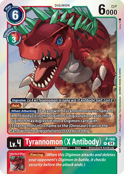 Tyrannomon (X Antibody) (Chain of Liberation Upgrade Pack) [P-160] [Digimon Promotion Cards] Foil