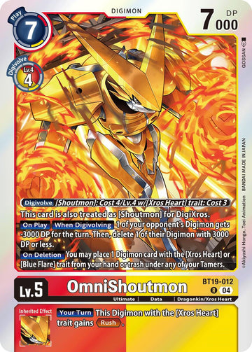 OmniShoutmon [BT19-012 R] [Release Special Booster 2.5] Foil