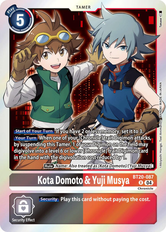 Kota Domoto & Yuji Musya [BT20-087 R] [Release Special Booster 2.5] Foil