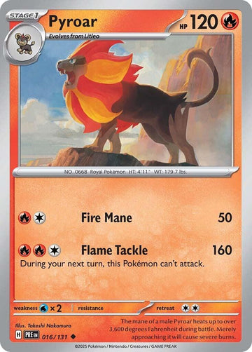 Pyroar [016/131] [Prismatic Evolutions] Reverse Holofoil
