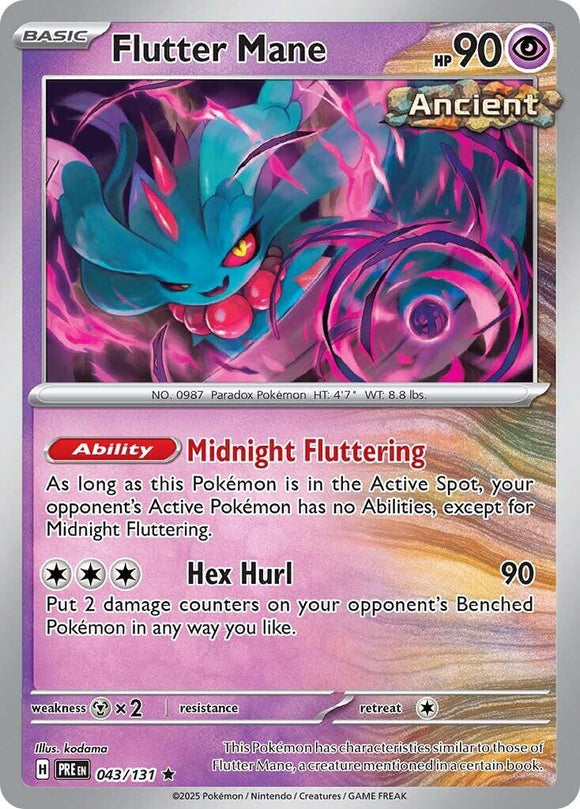 Flutter Mane [043/131] [Prismatic Evolutions] Reverse Holofoil