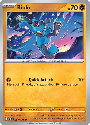 Riolu [050/131] - (Prismatic Evolutions) Reverse Holofoil
