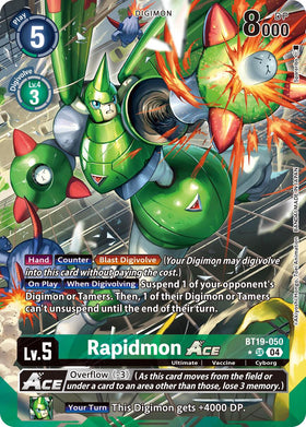 Rapidmon ACE (Alternate Art) [BT19-050 SR] [Release Special Booster 2.5] Foil