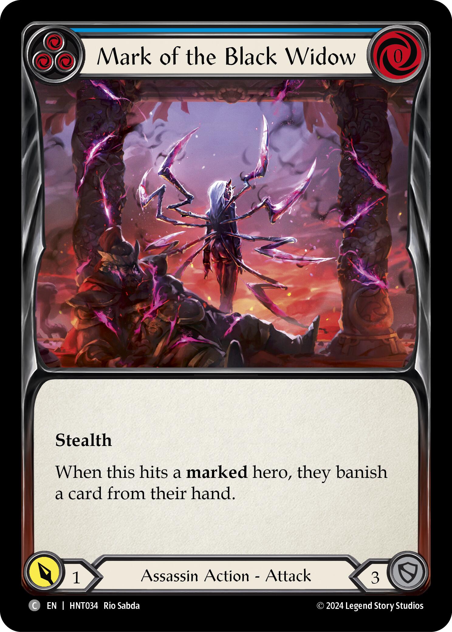 Mark of the Black Widow (Blue) [HNT034] [The Hunted] Rainbow Foil