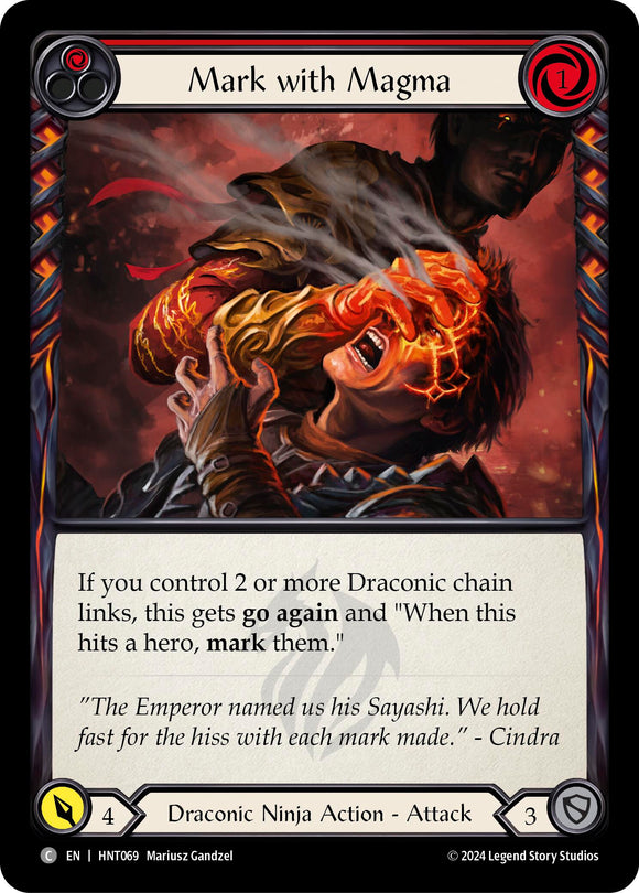 Mark with Magma (Red) [HNT069] [The Hunted] Rainbow Foil