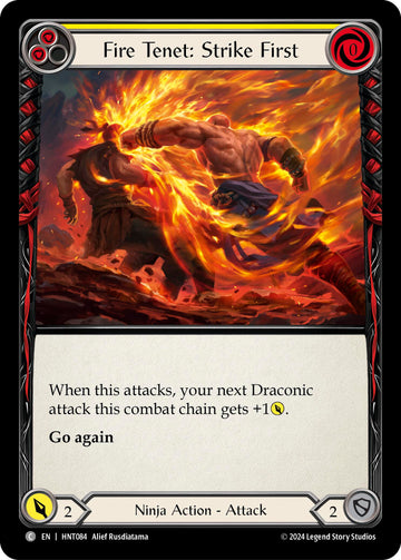 Fire Tenet: Strike First (Yellow) [HNT084] [The Hunted] Rainbow Foil
