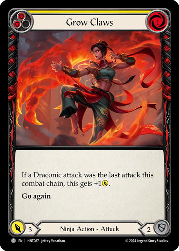 Grow Claws (Yellow) [HNT087] [The Hunted] Rainbow Foil