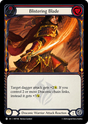 Blistering Blade (Red) [HNT106] [The Hunted] Rainbow Foil