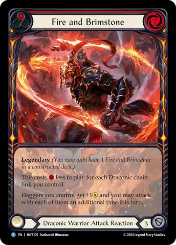 Fire and Brimstone (Extended Art) [HNT105] [The Hunted] Rainbow Foil