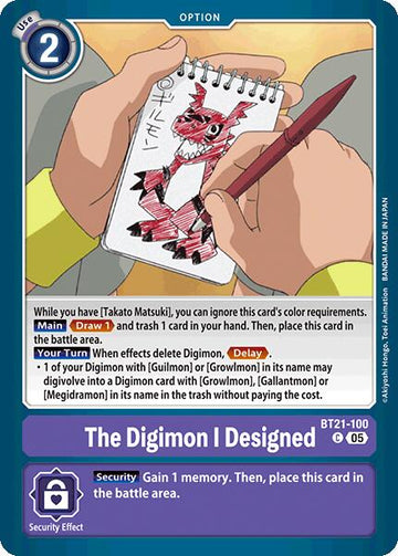 The Digimon I Designed [BT21-100 C] [World Convergence]