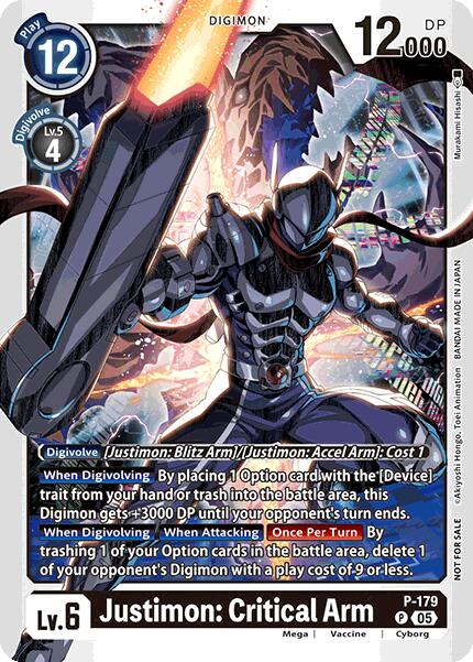 Justimon: Critical Arm (Store Tournament 2025 Vol.2 Participation Pack) [P-179 P] [Digimon Promotion Cards]