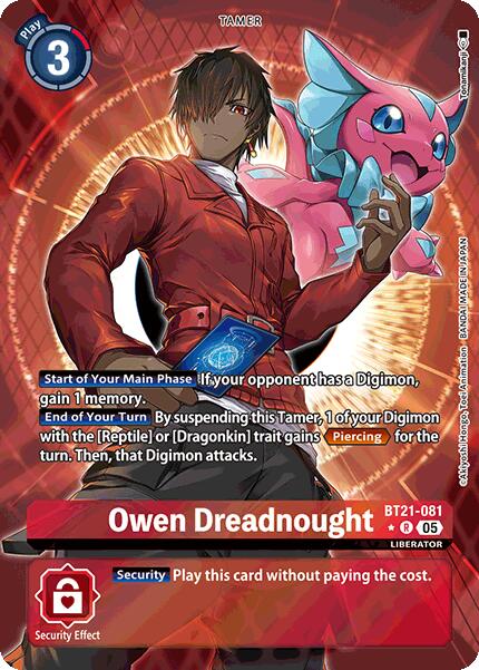 Owen Dreadnought (Alternate Art) [BT21-081 R] [World Convergence] Foil