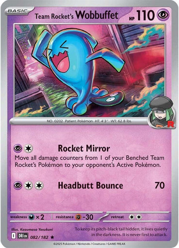 Team Rocket's Wobbuffet [082/182] [Destined Rivals] Holofoil