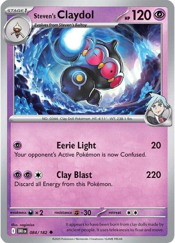 Steven's Claydol [084/182] [Destined Rivals] Reverse Holofoil