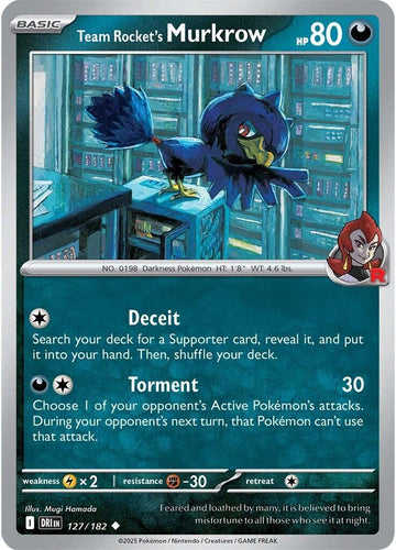 Team Rocket's Murkrow - 127/182 [127/182] [Destined Rivals] Reverse Holofoil