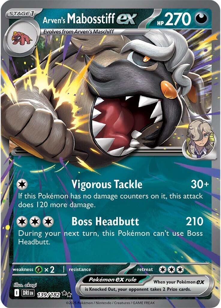 Arven's Mabosstiff ex - 139/182 [139/182] [Destined Rivals] Holofoil
