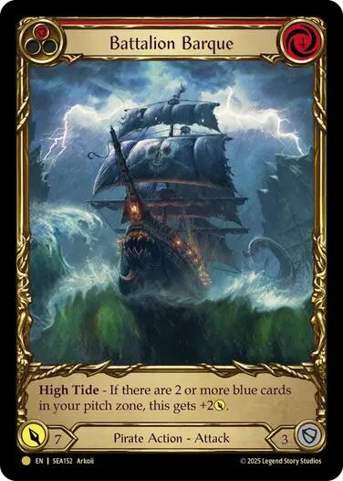 Battalion Barque (Red) (Treasure) [SEA152] [High Seas] Cold Foil