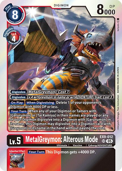 MetalGreymon: Alterous Mode [EX9-012 SR] [Versus Monsters] Foil