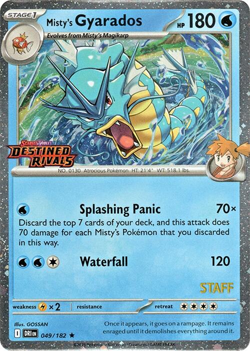 Misty's Gyarados (Prerelease Staff) [049/182] [Destined Rivals] Holofoil