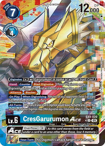 CresGarurumon ACE (Alternate Art) [EX9-020 R] [Versus Monsters] Foil