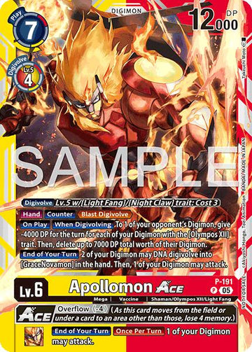 Apollomon ACE (Store Tournament 2025 Vol.3 Participation Pack) [P-191 P] [Digimon Promotion Cards]