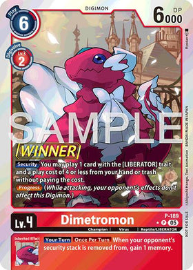 Dimetromon (Store Tournament 2025 Vol.3 Winner Pack) [P-189 P] [Digimon Promotion Cards] Foil