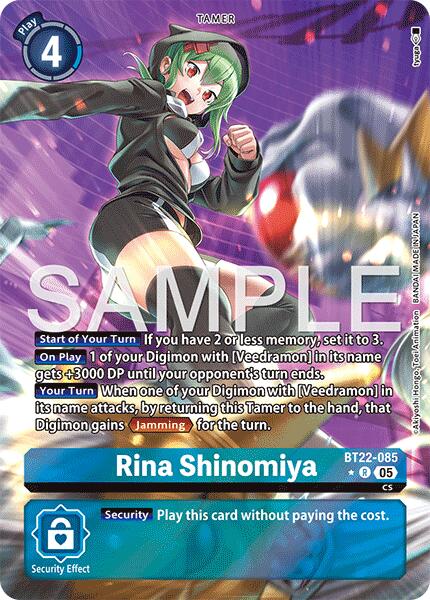 Rina Shinomiya (Alternate Art) [BT22-085 R] [Cyber Eden] Foil