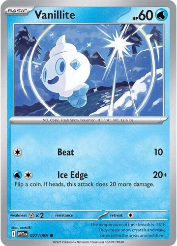 Vanillite [027/086] [White Flare] Reverse Holofoil