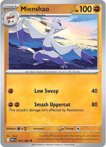 Mienshao [053/086] [White Flare] Reverse Holofoil
