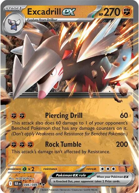 Excadrill ex [046/086] [Black Bolt] Holofoil