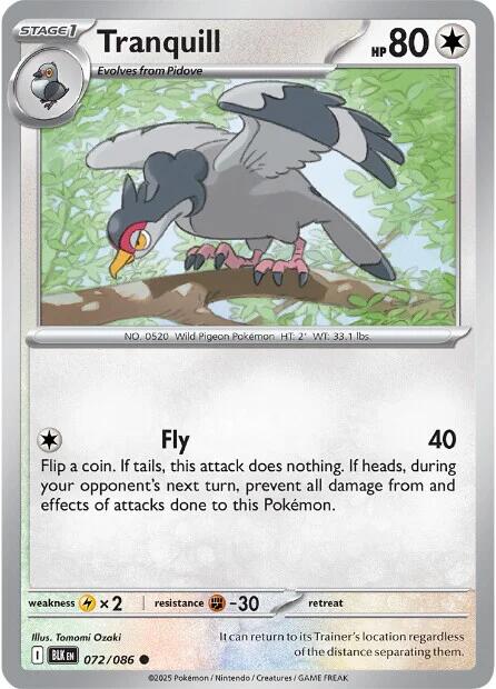 Tranquill [072/086] [Black Bolt] Reverse Holofoil