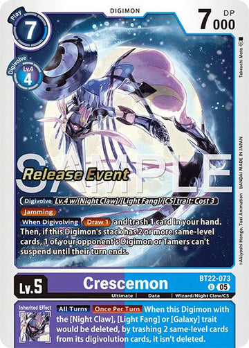 Crescemon [BT22-073 U] [Cyber Eden Release Event Cards] Foil
