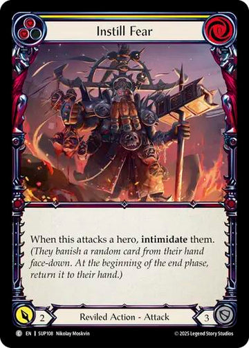 Instill Fear (Yellow) [SUP108] [Super Slam] Rainbow Foil