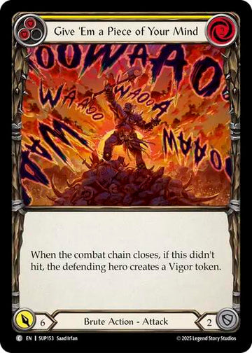 Give 'Em a Piece of Your Mind (Yellow) [SUP153] [Super Slam]