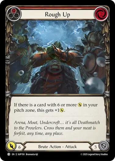 Rough Up (Red) [SUP158] [Super Slam] Rainbow Foil