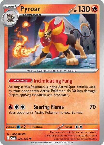 Pyroar [024/132] [Mega Evolution] Reverse Holofoil