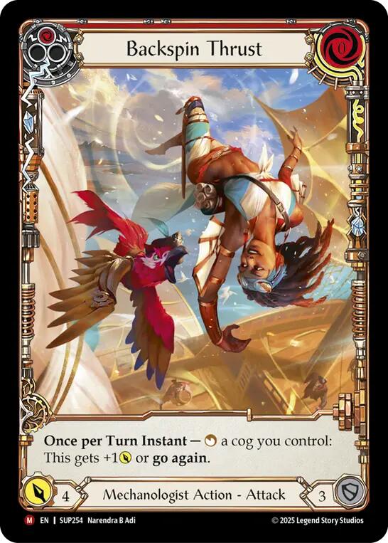 Backspin Thrust (Extended Art) [SUP254] [Super Slam] Cold Foil