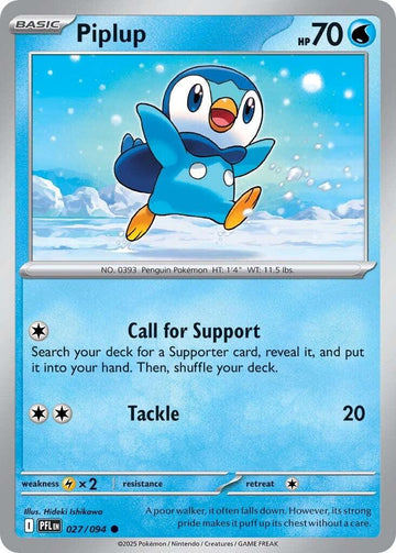 Piplup [027/094] [Phantasmal Flames] Reverse Holofoil