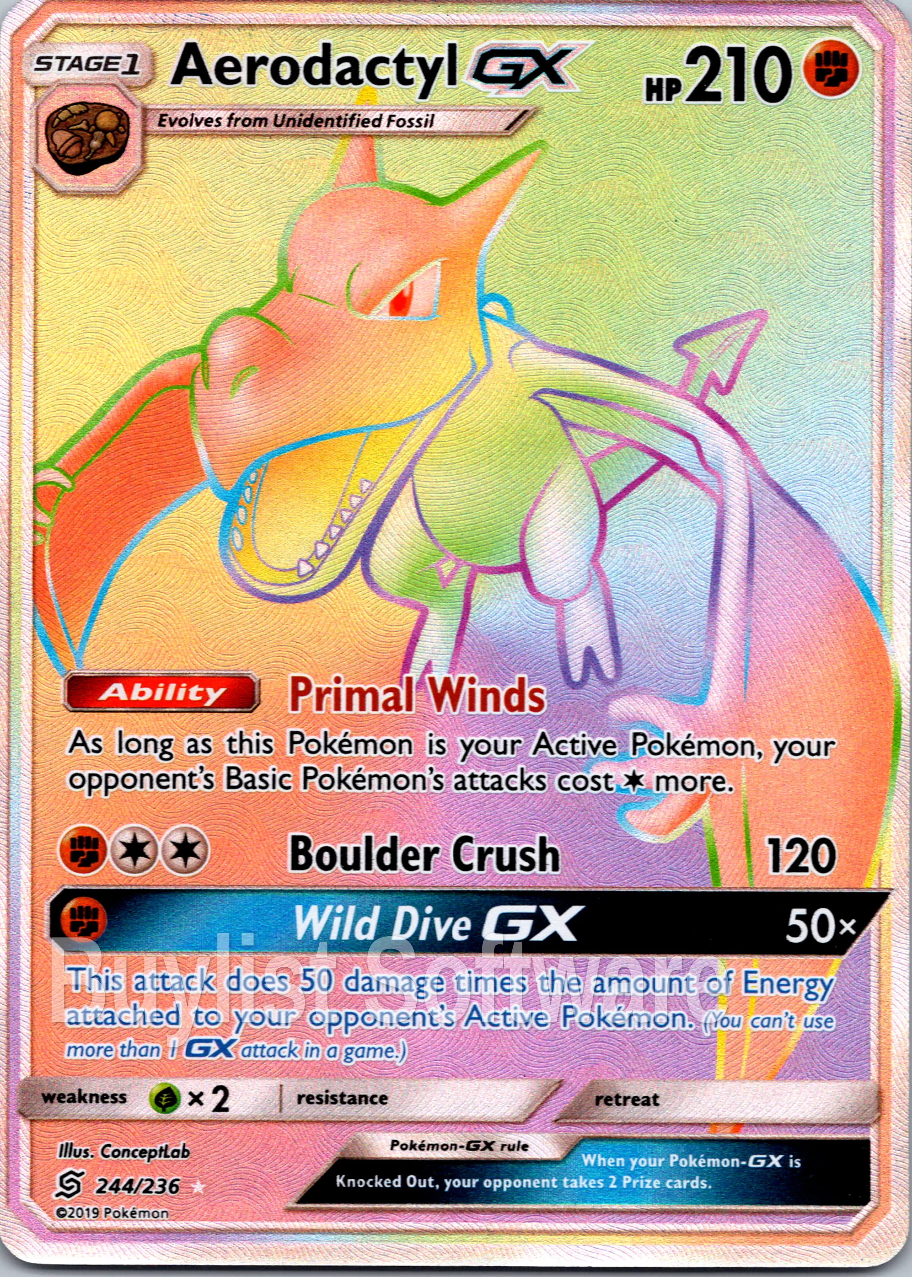 Aerodactyl GX (Secret) [244/236] [Unified Minds] Holofoil