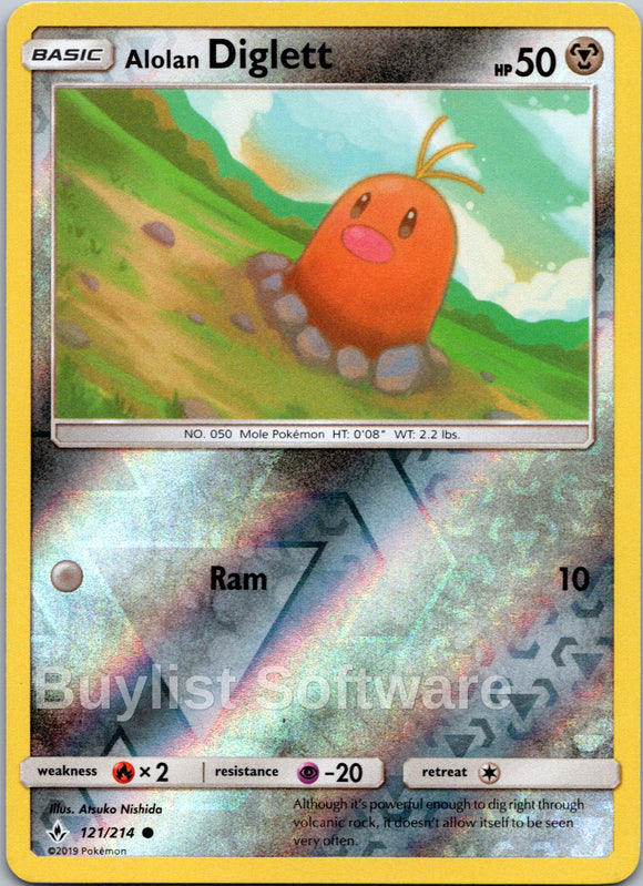 Alolan Diglett [121/214] [Unbroken Bonds] Reverse Holofoil